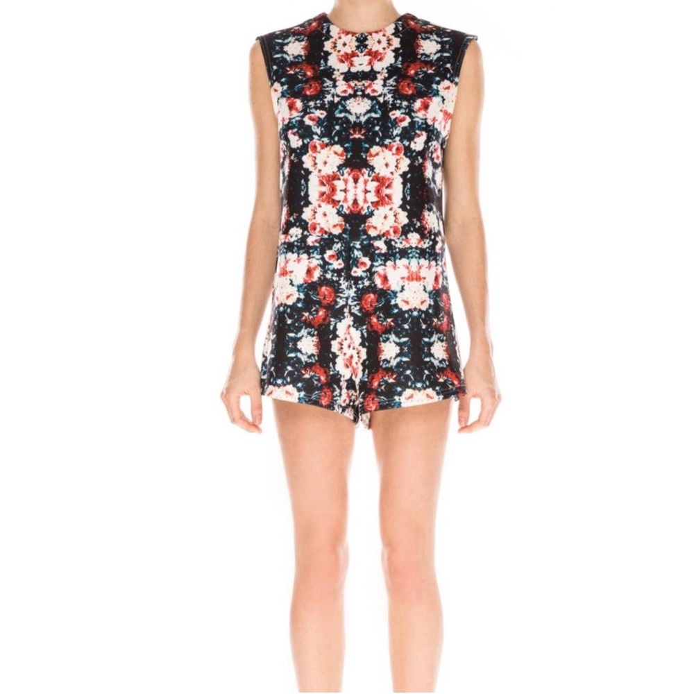 Anthro floral romper sz S